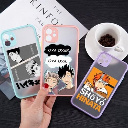 JAMULAR Japan Anime Oya Oya Oya Haikyuu Phone Case For iPhone 12 11 Pro 7 XS MAX X XR SE20 8 6Plus Clear Hard Cover Matte Fundas