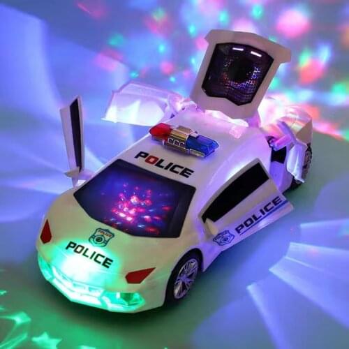 Electric dancing deformation rotating universal police car toy car boy toy child kid girl car Christmas birthday gift