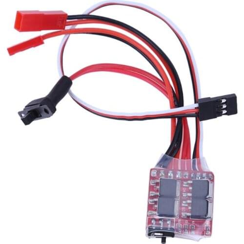 ESC 20A Brush Electric Speed Control Brake Electronic Stability Control Motor Speed Controller w/ Brake for Car Boat Accessory