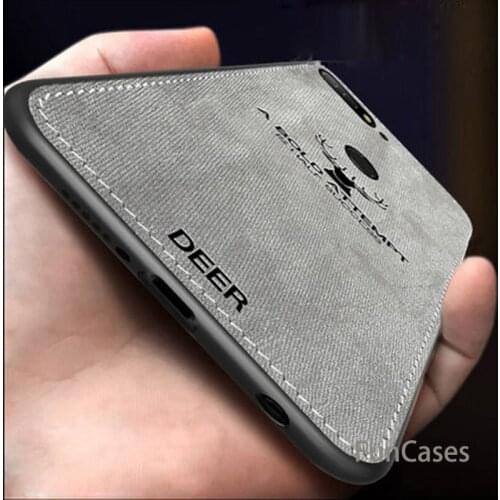 Huawei Y9 2018 case cover Enjoy 8 Plus back cover silicone edge deer pattern fabric shockproof case for Huawei Y9 2018 capa case
