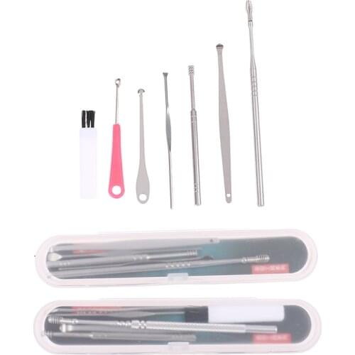 5/6/7Pcs/set Ear Wax Pickers Stainless Steel Earpick Wax Remover Curette Ear Pick Cleaner Ear Cleaner Spoon Care Ear Clean Tool