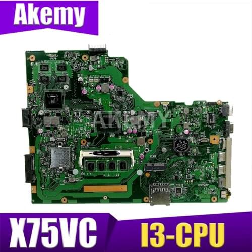 Akemy X75VC Laptop Motherboard for ASUS X75VB X75VD X75VC X75VCP X75VD1 X75V Mainboard GT720M 4GB-RAM I3-CPU