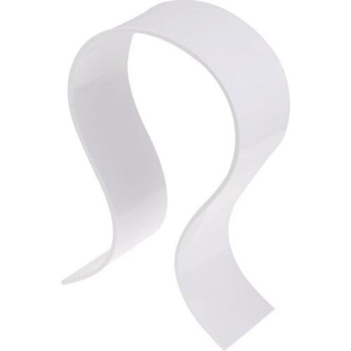 Mayitr 1pc Durable White Acrylic Earphone Headset Hanger Holder Unique U-type Design Headphone Stand For Earphone Accessories