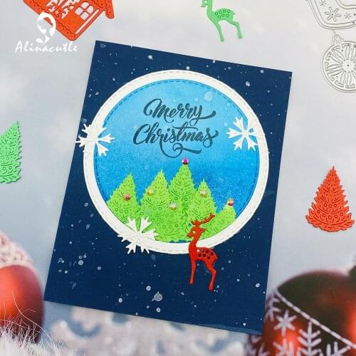 Metal Cutting Die Cut Christmas Tree Bell Snowman Set Scrapbooking Paper Craft Handmade Card Album Punch Art Cutter Alinacraft