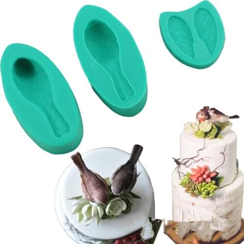 Cute 3D Bird Fondant Cake Decorating Tools Sugarcraft Silicone Cake Mold Kitchen Baking Gumpaste Chocolate Moulds E909