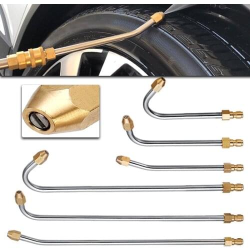 6 Size Car Washer Metal Jet Lance Water G u n Wand Extension Cleaner Attachment Angled Lance for G1/4 High Pressure Washers