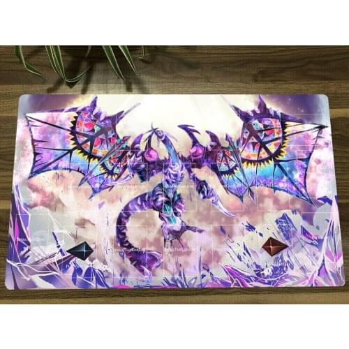 NEW Yugioh Playmat Yu-Gi-Oh! XYZ Dragon CCG TCG Trading Card Game Mat Mouse Pad With Zones + Free Bag Gift