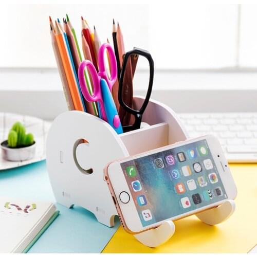 1pcs Pencil Organizer Storage Box Remote Control Storage Case Mobile Phone Holder Stand Container Desktop Pen Holder Phone Rack