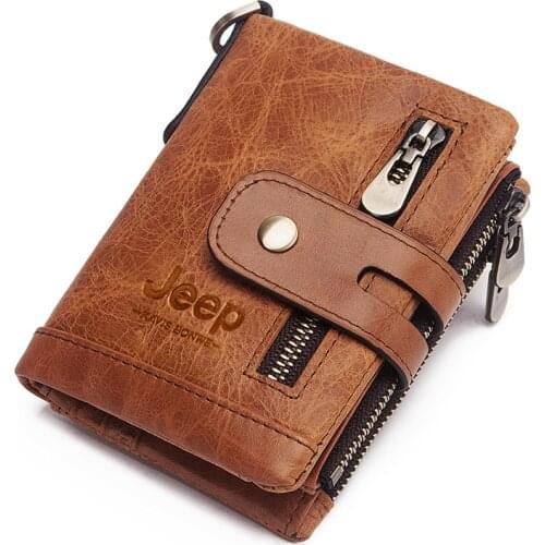 Luxury Designer Men Wallet Genuine Leather Bifold Short Wallets Male Hasp Vintage Purse Coin Pouch Multi-functional Cards Pocket
