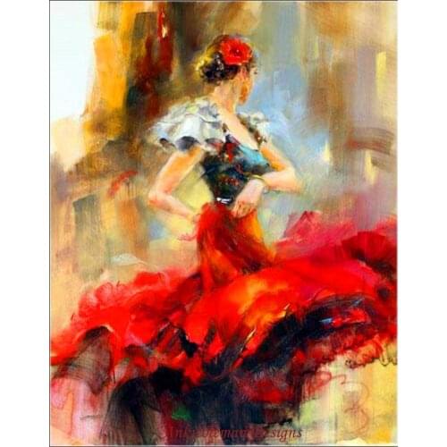 Needlework for embroidery DIY French DMC High Quality - Counted Cross Stitch Kits 14 ct Oil painting - Rhapsody of Red II