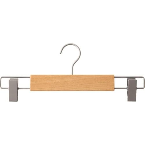 Sainwin 5pcs/lot Solid Wood Trousers Rack/Home Clothes Clip/Multi-Function Hanger With Clips