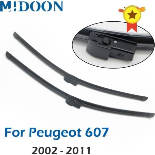 MIDOON Wiper Front Wiper Blades For Peugeot 607 2002 - 2011 Windshield Windscreen Front Window 26"+22"