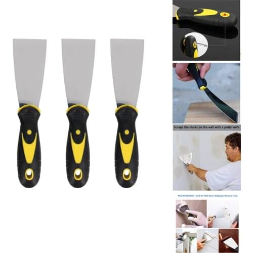 New 1/2/3pcs Putty Knives 50/75/100/125mm Plastic Handle Paint Scraper Handy Trowel Scraper CRV Home Construction Use Tools