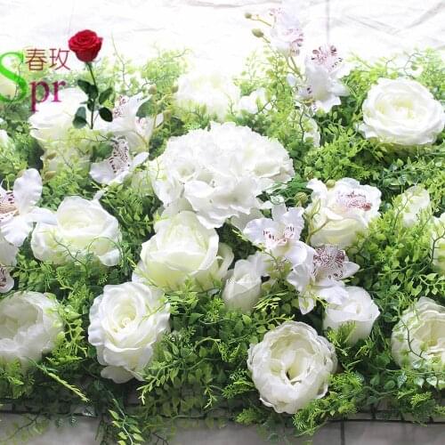 SPR Free shipping green grass Artificial rose wedding flower wall backdrop arch table centerpiece decorations 10pcs/lot