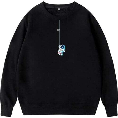 Men Sweatshirts Cartoon Space Spring Autumn Cotton O Neck Hoodies Streetwear Homme Clothes Casual Pullovers Sweatshirt Wholesale