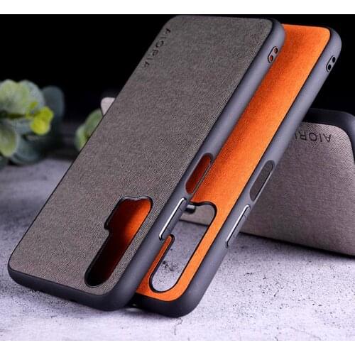 Textile case for Huawei Honor 20 Pro 20S Nova 5T Soft TPU+Hard PC+Actual Textile skin 3in1 material Honor 20 Lite