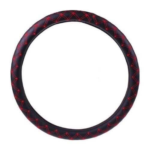 Universal Car Steering Wheel Car Steering Wheel Cover and Thread Artificial leather Diameter 38cm Steering cover