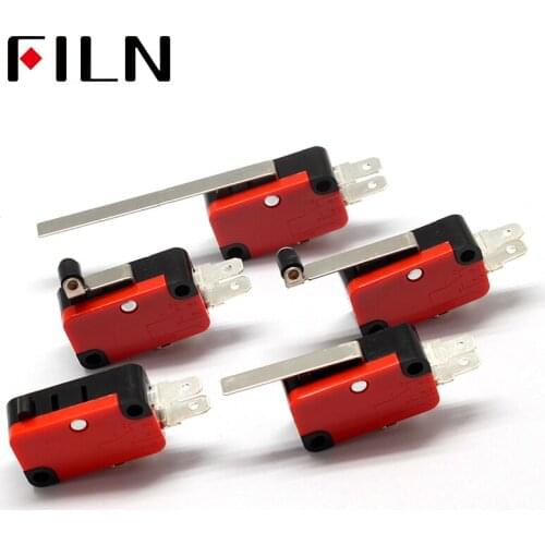 Inching switch, V-155-1C25 limit switch, short handle, roller, silver point