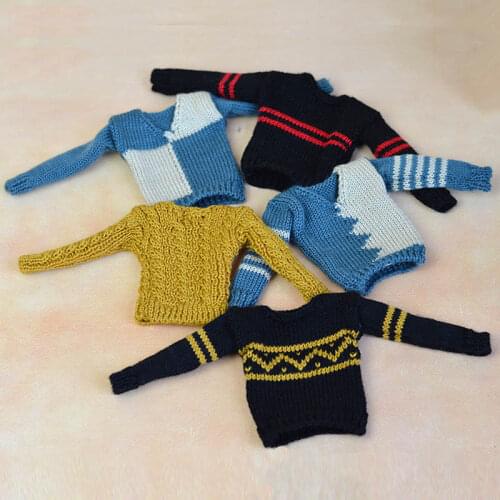 High Quality Handmade Casual Knitted Sweater Clothes For Barbies Boyfriend Ken Doll Top Coat Clothes Male Doll Clothes Kid Toy