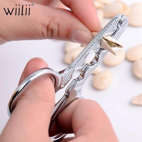 Wiilii Melon Seed Cracker Plier Scissors Sunflower Seeds Scissor Opener Walnut Pine Sheller Opener Peeling Pliers For Nut