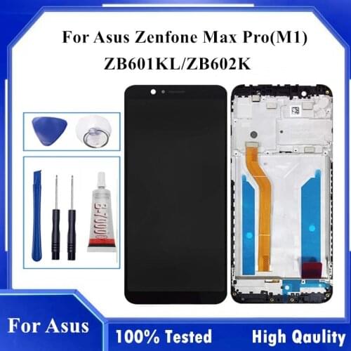 5.99" For ASUS ZenFone Max Pro M1 ZB601KL ZB602KL Touch Panel Digitizer LCD Screen Display With Frame For ASUS ZB602KL LCD