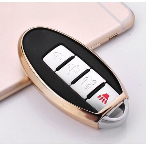 Gold Soft Protective key Case Shell Cover for Nissan 370Z Altima Cube GT-R Infiniti