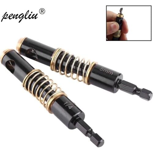 1PCHSS Brass Self Centering Hinge Twist Drill Bits 1/4 "and 5mm Screw Hole Saw Woodworking Reaming Cabinet Tool