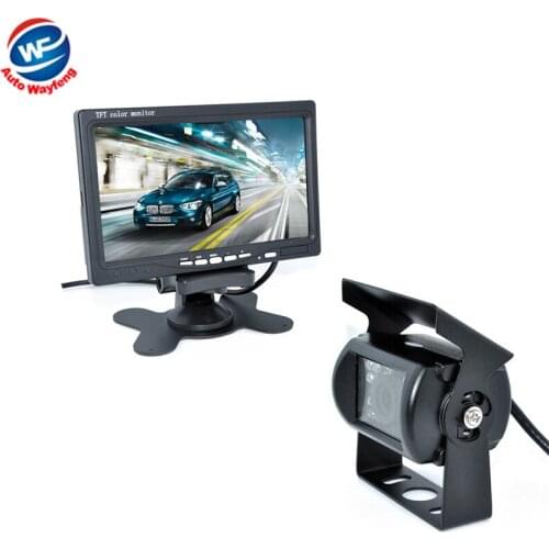 18 IR Reverse Camera +NEW 7" LCD Monitor+Car Rear View Kit car camera BUS And Truck parking sensor Camera 15M Or 20M Cable