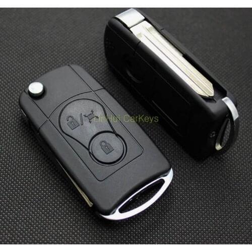 2 PCS PINECONE for SSANG YONG KYRON ACTYON REXTON 2 Buttons Uncut Brass Blade Modified Remote Blank ABS Key Shell