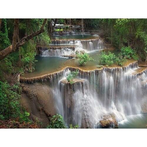 5D Diamond Painting landscape Cross Stitch Mosaic Picture Waterfall Scenery DIY Diamond Embroidery rhinestone Home Decor gift