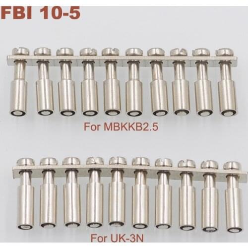 10/30/50pcs FBI10-5 Central Connector short circuit center connection strip matching UK3N MBKKB2.5 Din Rail Terminal Accessories