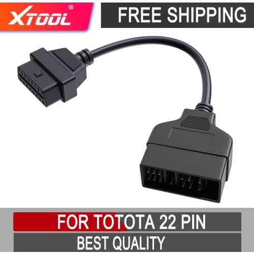 Car OBD2 cable Connector Adapter for Toyota 22 Pin Auto Diagnostic Cable For Toyota Free shipping