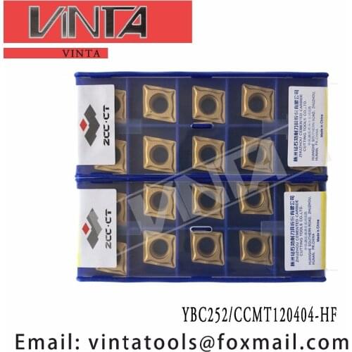 Free shipping high quality 10pcs/lots YBC251 YBC151 YBC252 YBC152 CCMT120404-HF cnc carbide turning inserts cutting blade tools