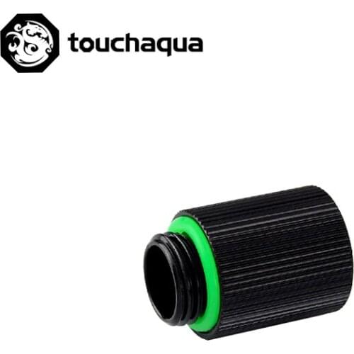 Bitspower Touchaqua G1/4" 20mm Male To Female Extender Fittings,WaterCooling Kit Build Adapter Black ,Silver,TA-F61