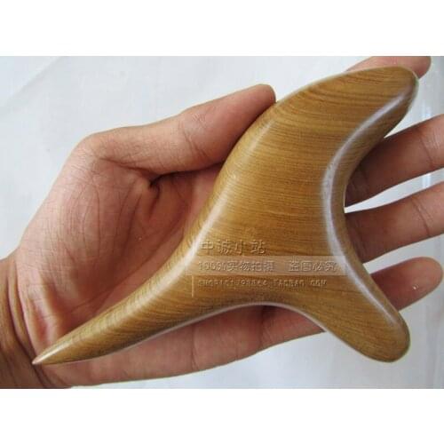 Wooden acupuncture massage rod acupuncture point rod Foot massage tool camphor wood triangle bird foot joint body massage device