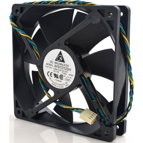 FOR Delta AFB1212SH 12V 0.80A 12025 12 Double Ball 4-wire pwm Speed Regulating cooling Fan