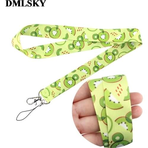 DMLSKY Kiwi fruit Lanyard Keychain Lanyards for keys Badge ID Mobile Phone Rope Neck Straps Accessories Gifts M4041