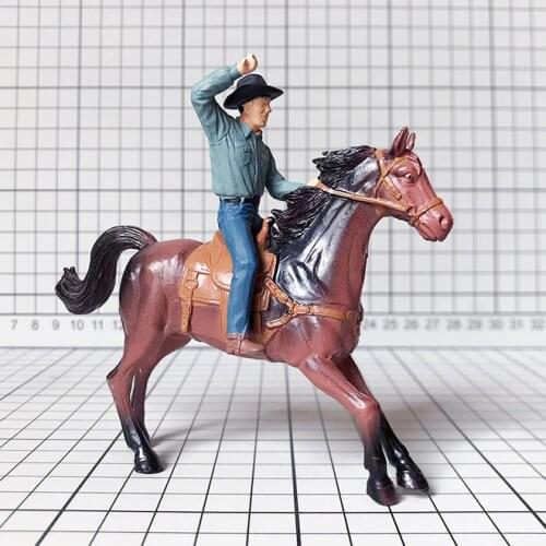 Pvc figure model toy cowboy rider