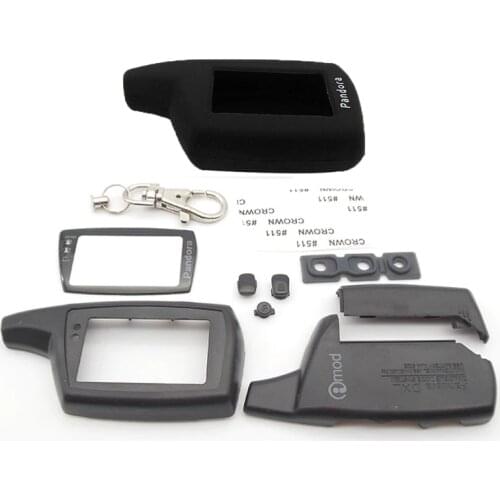 Hot sell DXL3000 case keychain+DXL3000 silicone case for Pandora DXL3000 Lcd two way car remote controller free shipping