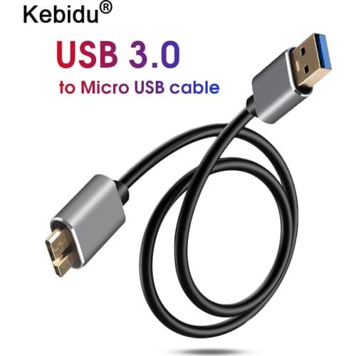 Kebidu 1M USB 3.0 Type A to Micro B Cable For External Hard Drive Disk HDD For Samsung S5 Note3 USB HDD Data Cable