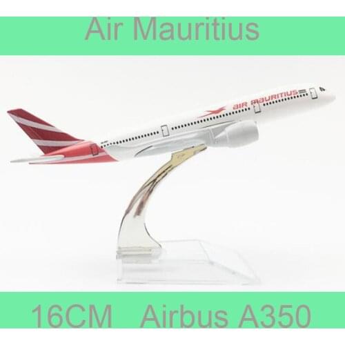 16CM 1:400 Scale Airbus A350 Airlines Model Alloy Air Mauritius Airlines Aircraft Plane Collection Kids Children Collections