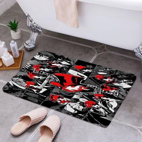 Persona 5 royale black red 3D Print Doormats Rectangle Non-Slip DoorMat Bedroom Kitchen Entrance Print Door rugs Dropshipping