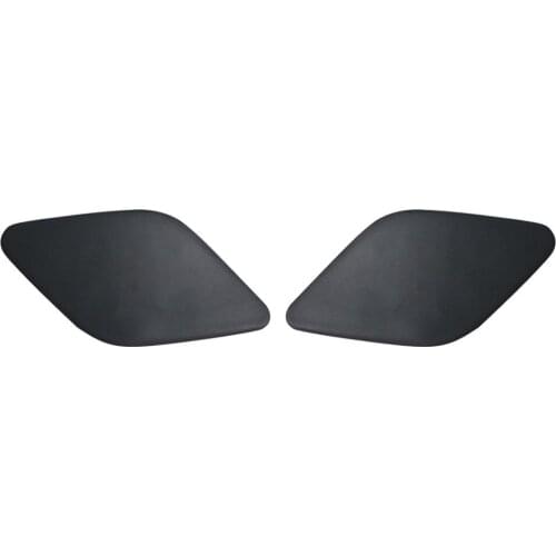 1 Pair Car Front L & R Headlight Washer Jet Nozzle Cap For BMW X6 E71 2008-2014 Black