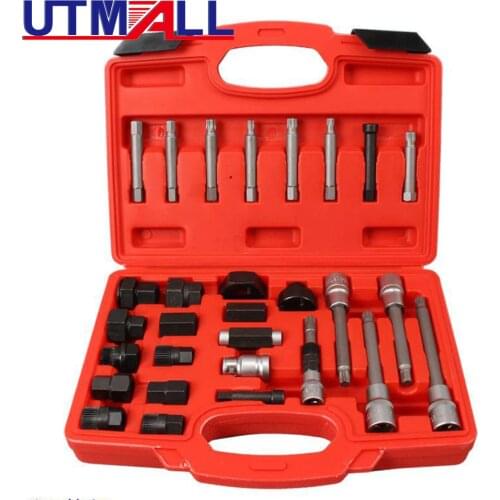 30pcs Alternator Freewheel Pulley Puller Alternators Tool Set Special Socket Set
