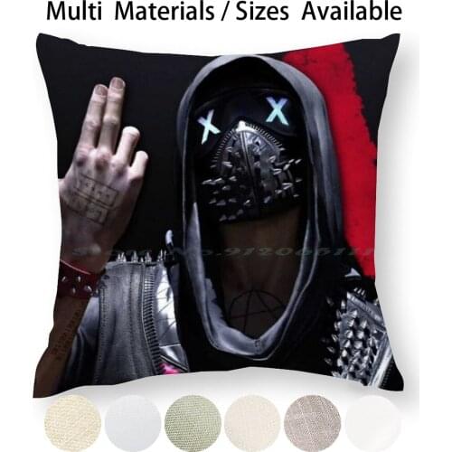 Legion Hacker Pillow Case Throw Pillow Cover Cotton Linen Flax Hacking Game Video Games Gaming Playstation London Games Legion