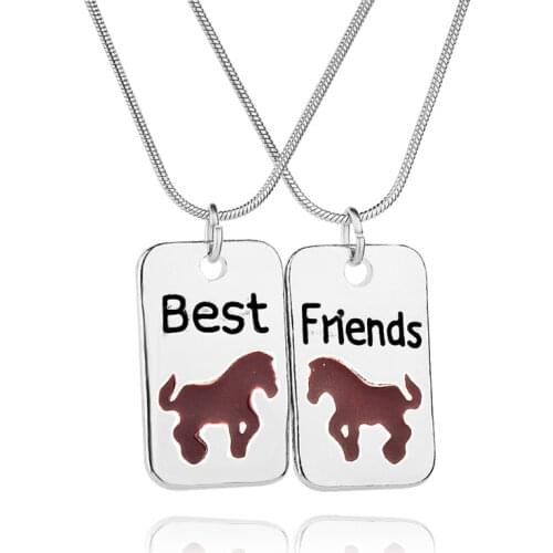 News Fashion BBF Best Friends Necklace High Quality Enamel Necklace Chain Necklace For Friends Gifts 12pcs/lot