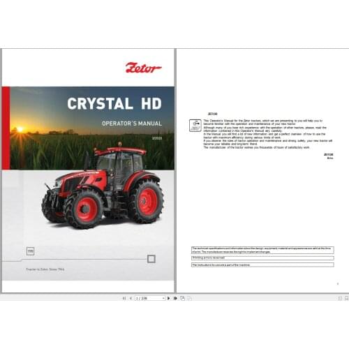 Zetor Tractor Update 2021 Operators, Repair, Training Manual & Spare Part Catalog