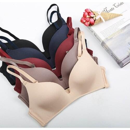 Pure Color Sexy Bras Breathable Soft Nylon 1Pcs Thin Women Brassiere Underwear No Steel Ring Seamless Lingerie