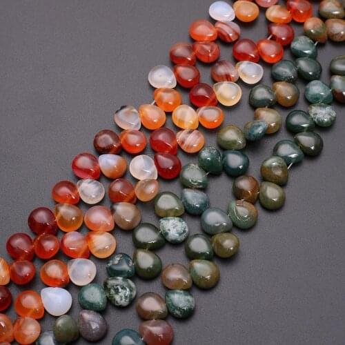 Wholesale 120pcs/lot Natural Stone Carnelian Beads Teardrop Loose Beads Pendant Charms for DIY Bracelets Jewelry Making Free