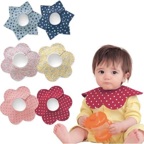 Lovely Waterproof Baby Bibs Rotating Double Cotton Baby Boys Girls Burp Cloths Newborn Infant Feeding Towel Baby Bandana Bibs